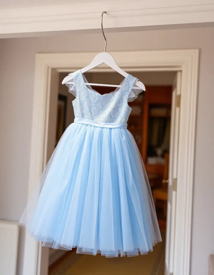 Tulle princess dress in blue