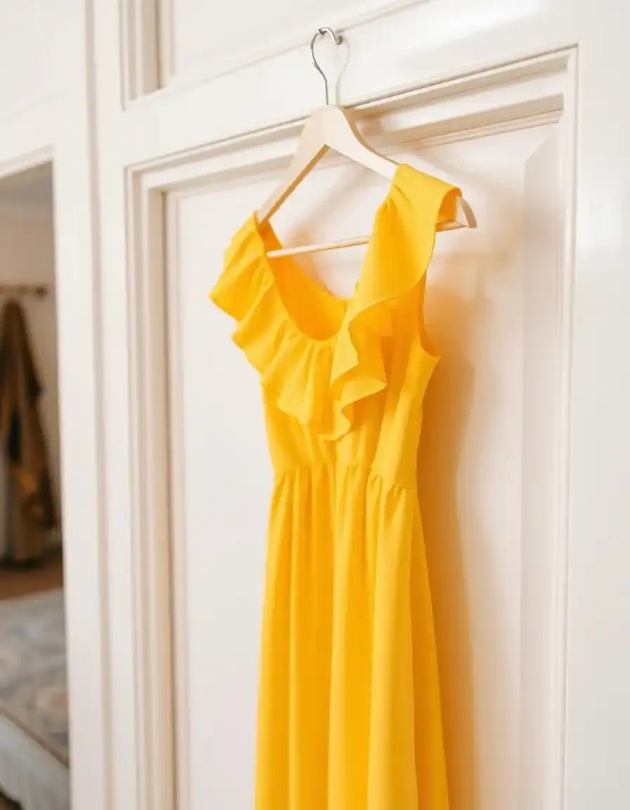 Invitada Ruffle color amarillo