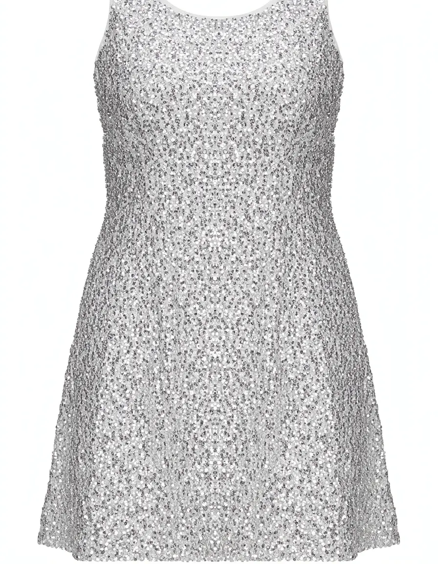 Women's Fiesta Sequin silver front view