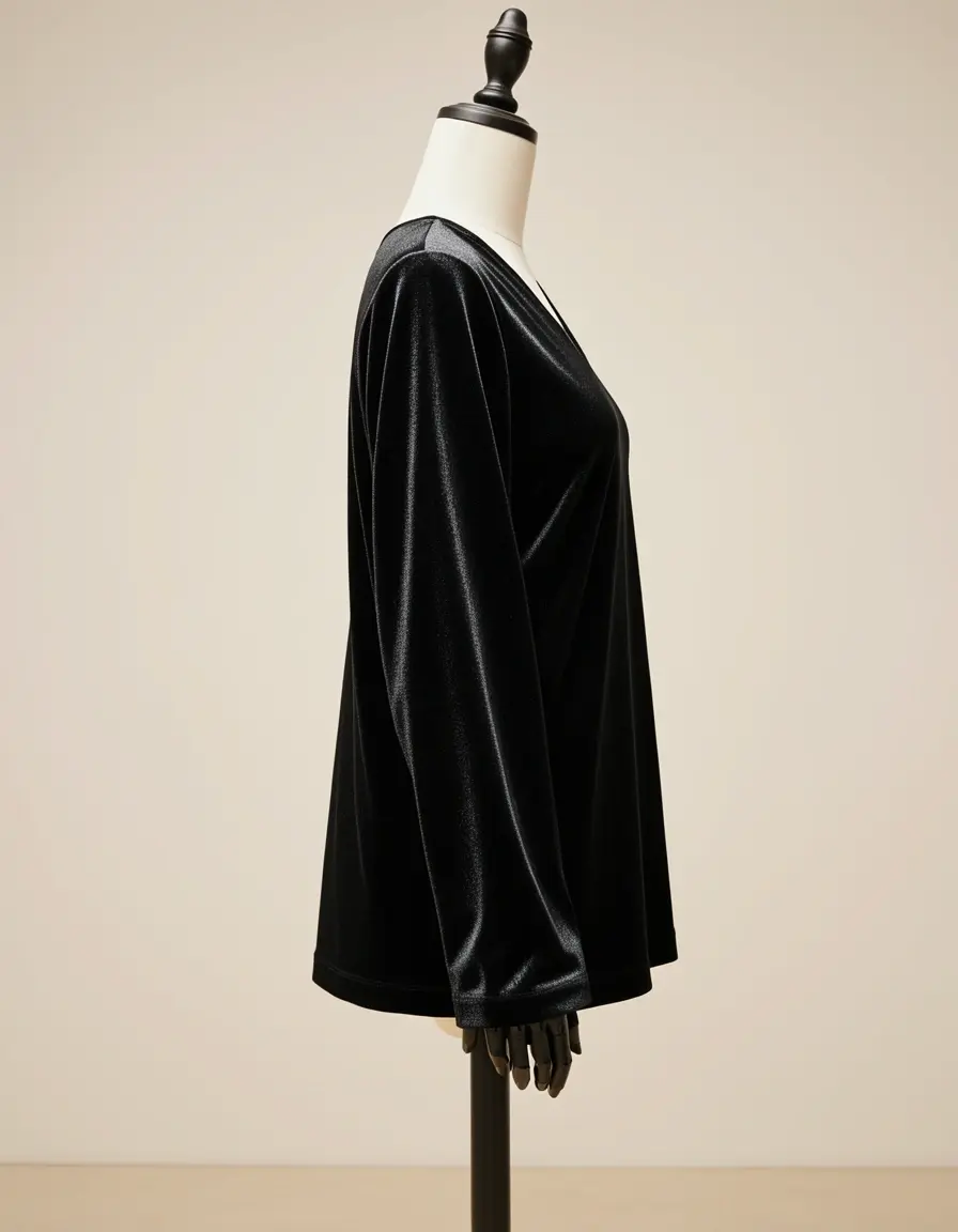 Women's Fiesta Velvet black side view