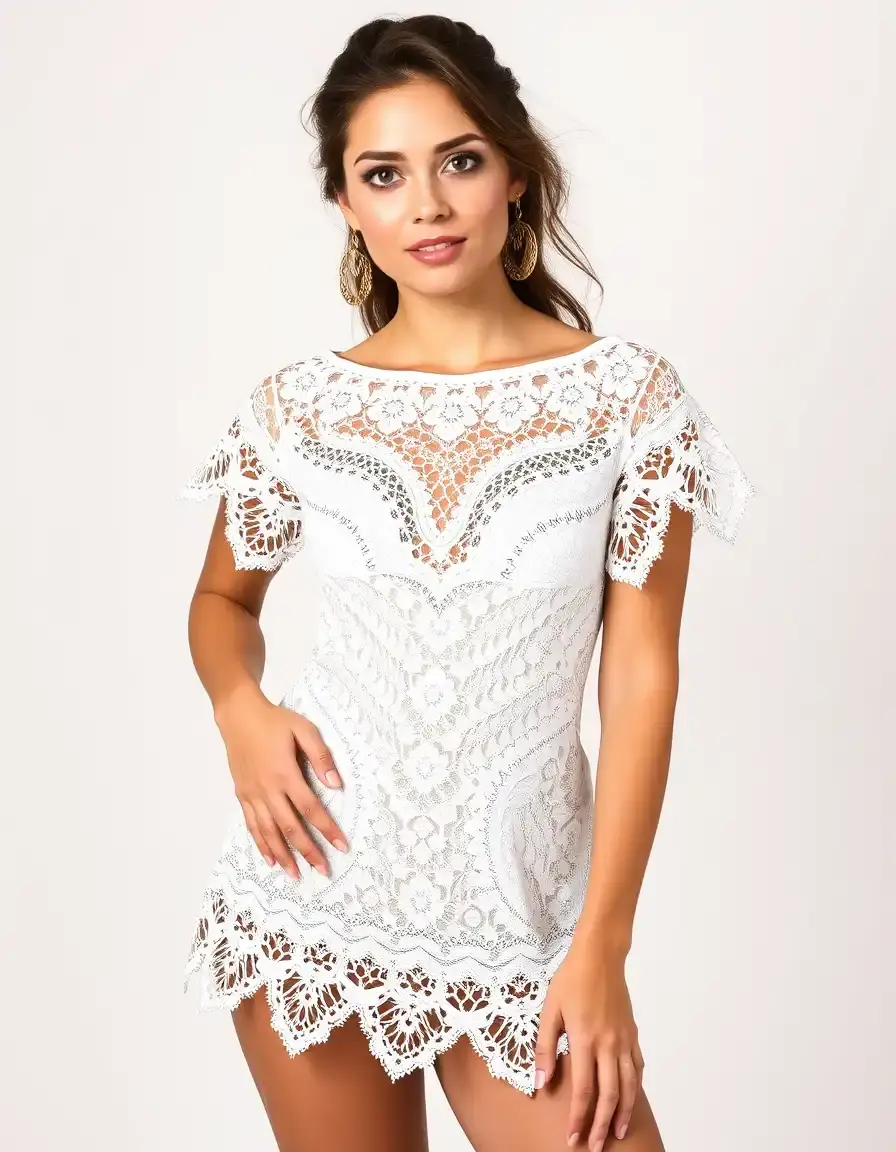 Women's Fiesta Lace white front pose