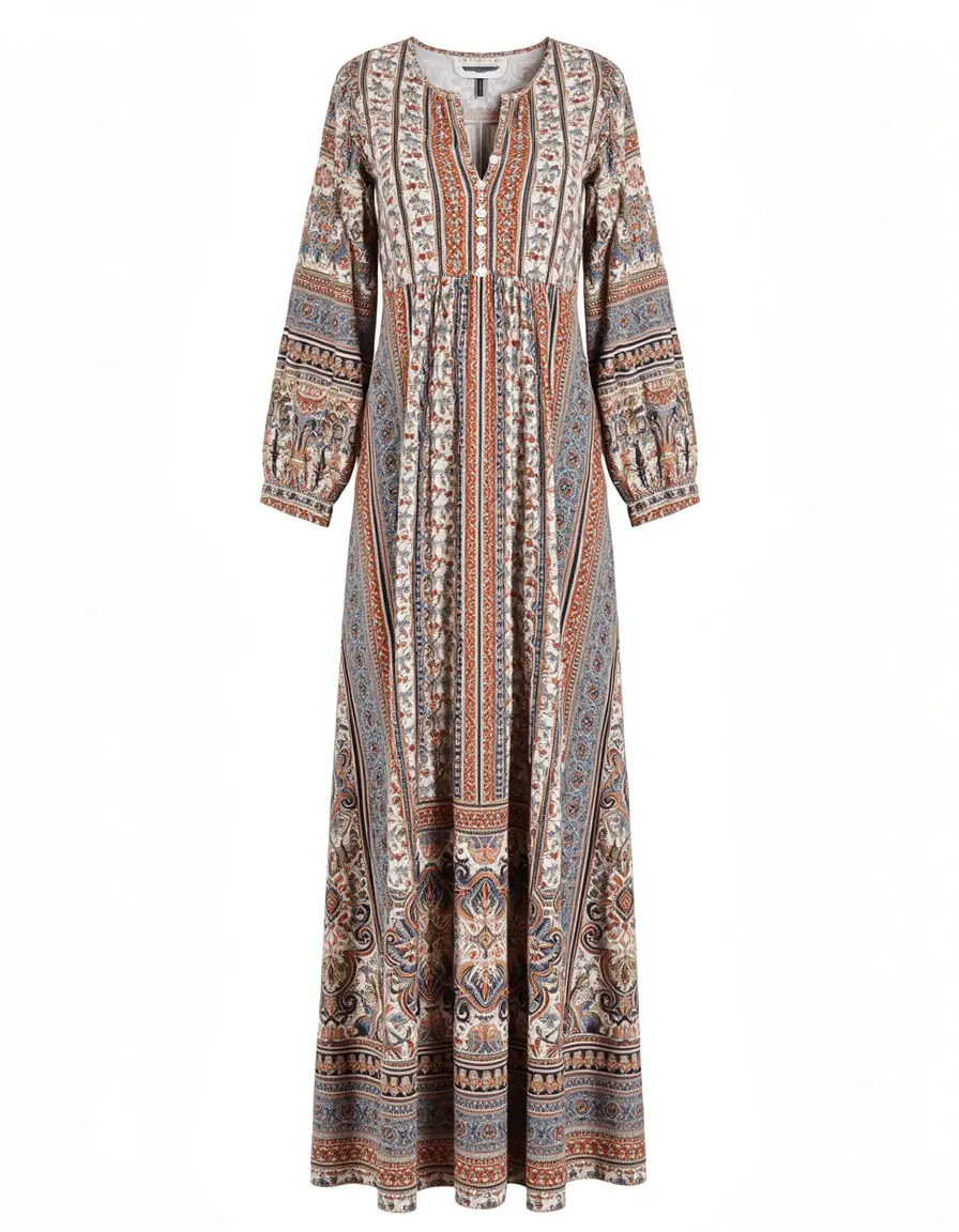 Long Sleeve Maxi Dress Boho