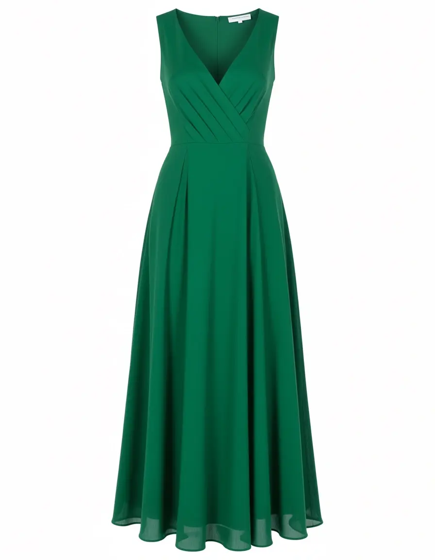 Vestido verde midi elegante
