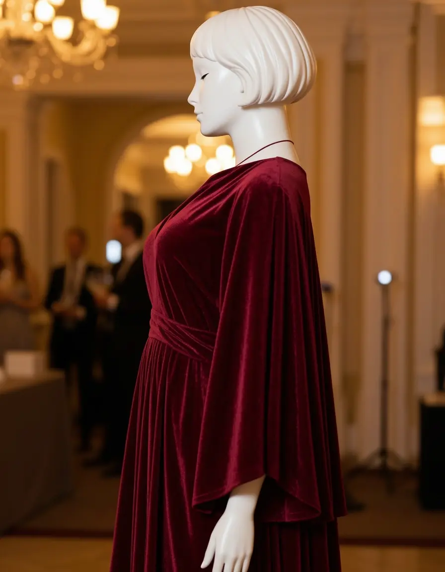 Vestido fiesta mujer velvet burgundy terciopelo granate