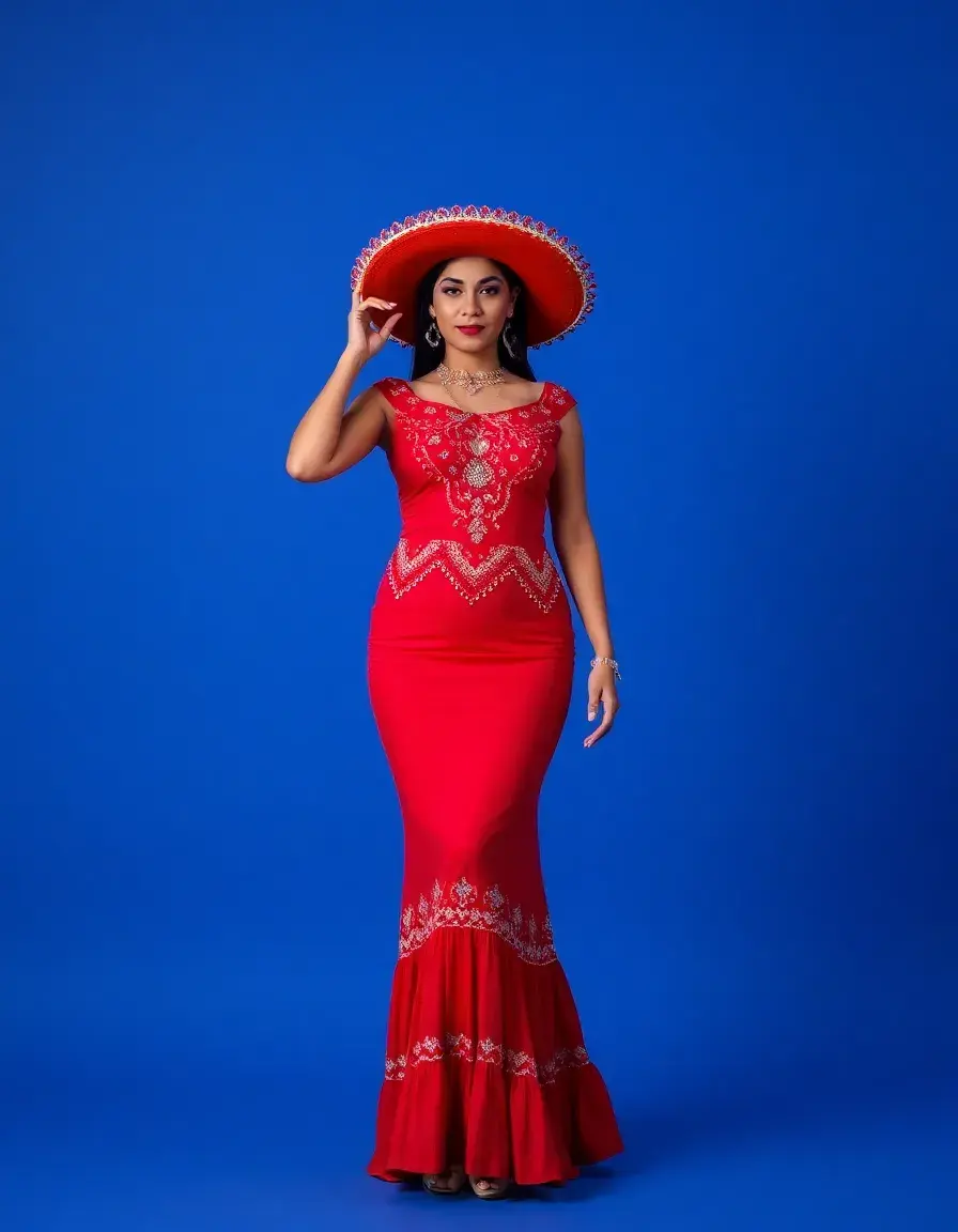 Vestido fiesta mujer beaded red pedrería rojo