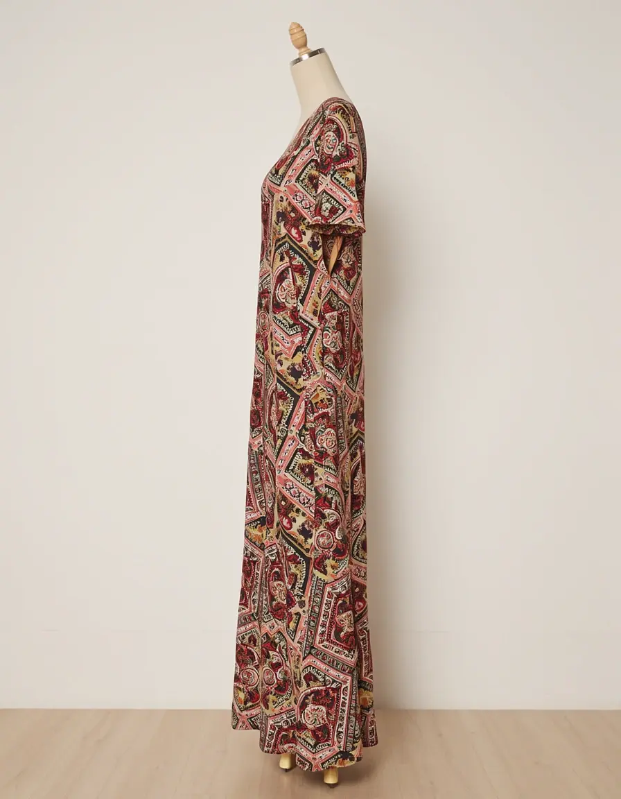 Mujer Long Boho patterns side view