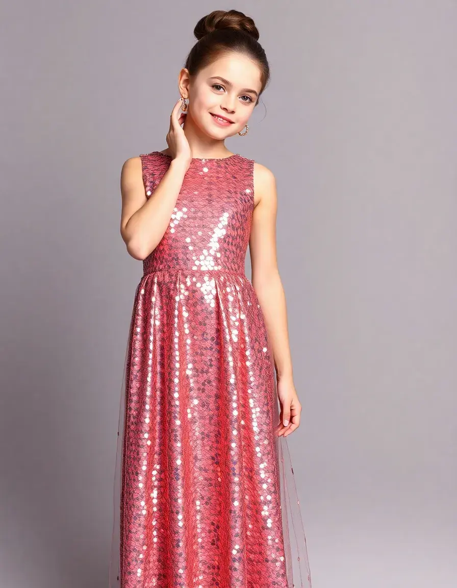 Vestido de fiesta con lentejuelas para niñas