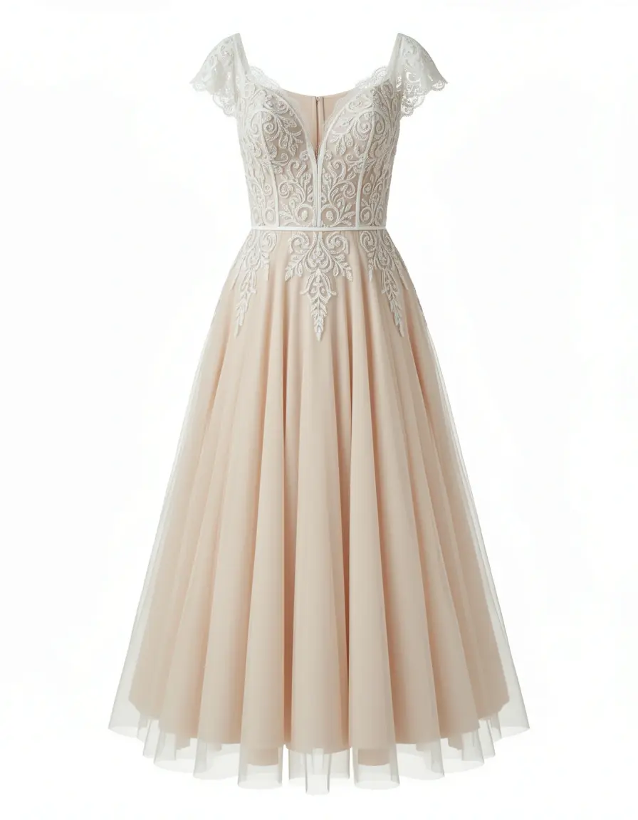 Bodas Midi Dress elegante para invitada