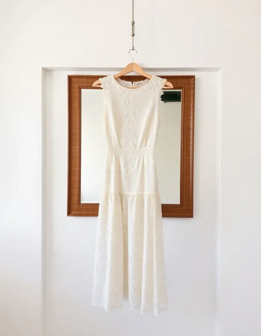 Nuevo Lace Dress color marfil con encaje