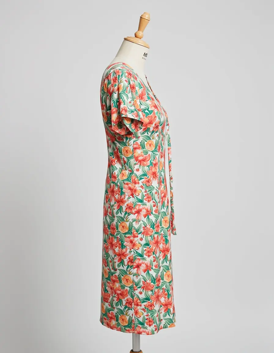 Vestido midi estampado floral para invitada de boda