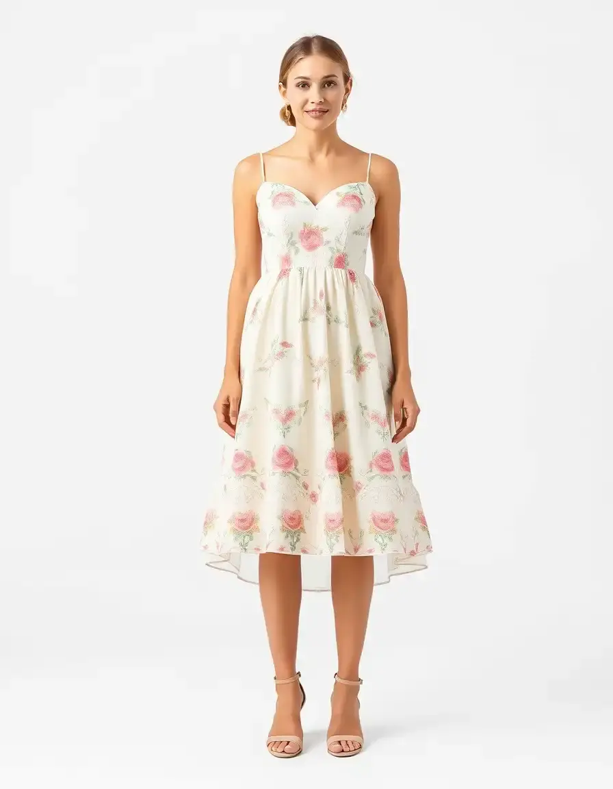 Comunion midi dress pastel vestido invitada