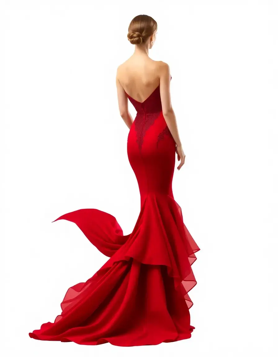 Palabra honor mermaid red back view