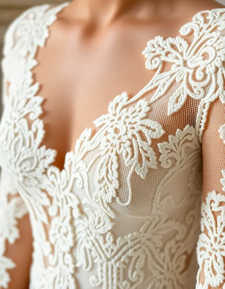 Palabra honor lace ivory close-up