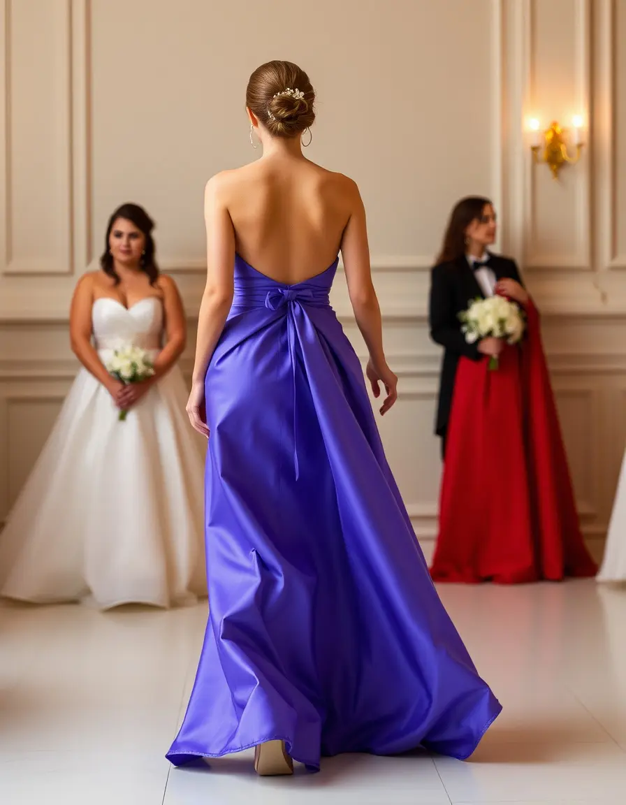 Vestido de comunión palabra de honor en satén