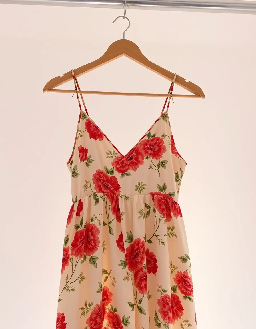 Vestido veraniego corto con estampado floral
