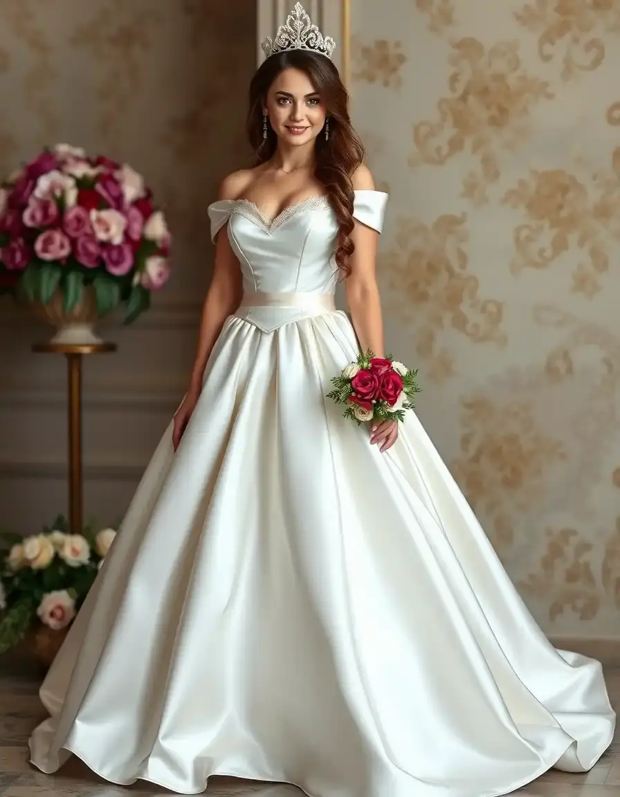 Vestidos de comunion estilo princesa de satén