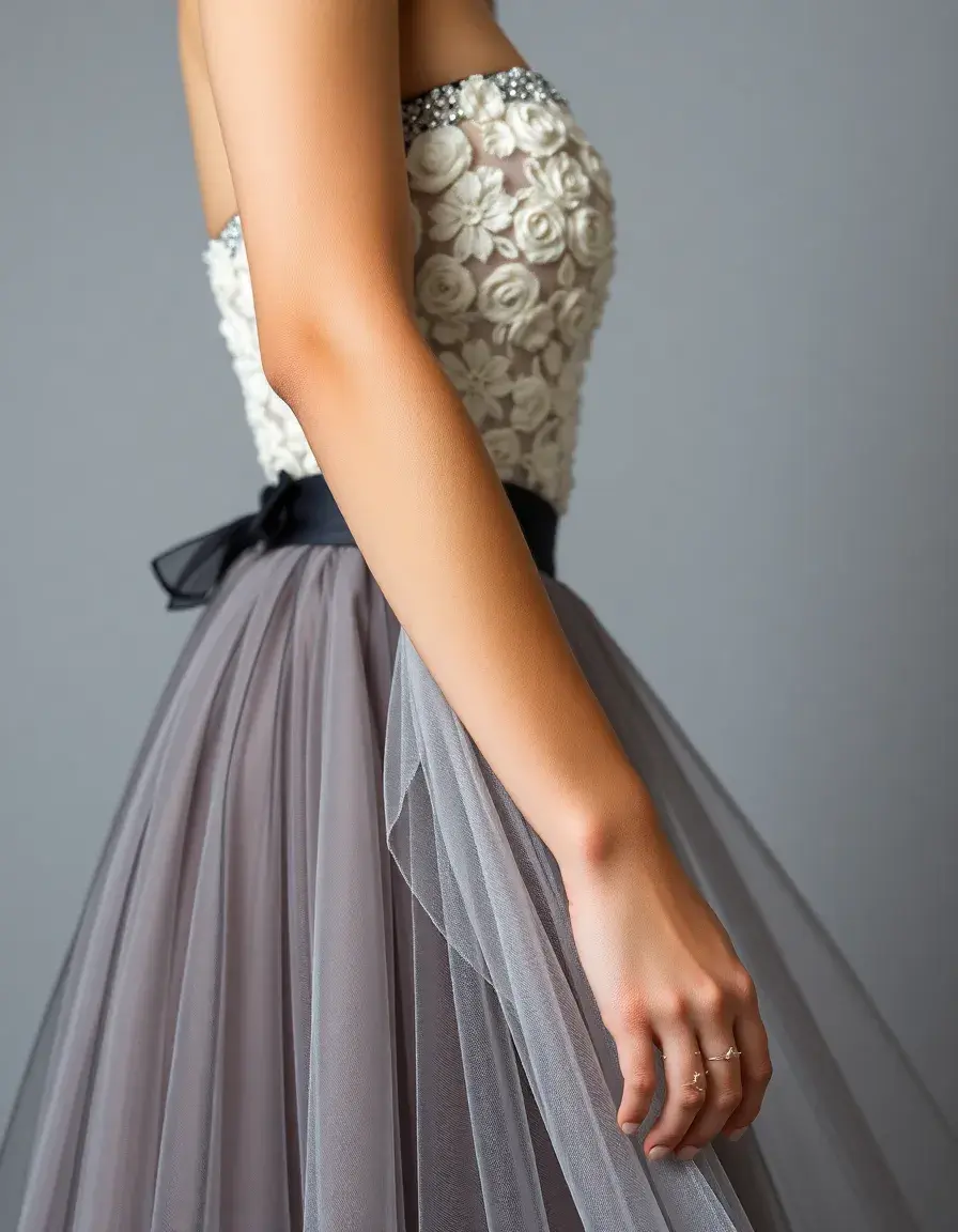 Vestido de comunion palabra de honor de tul