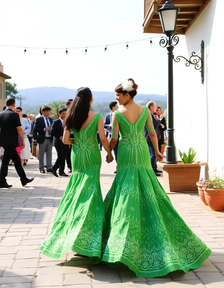 Vestido verde con pedrería fiesta bodas beaded