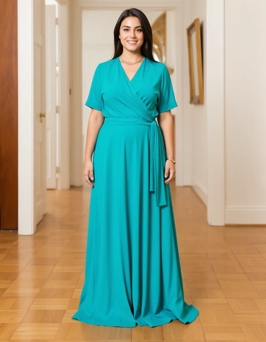 Madrina Wrap Dress Teal