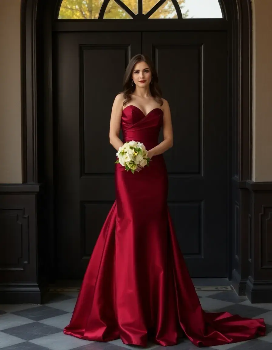Madrina Satin Burgundy