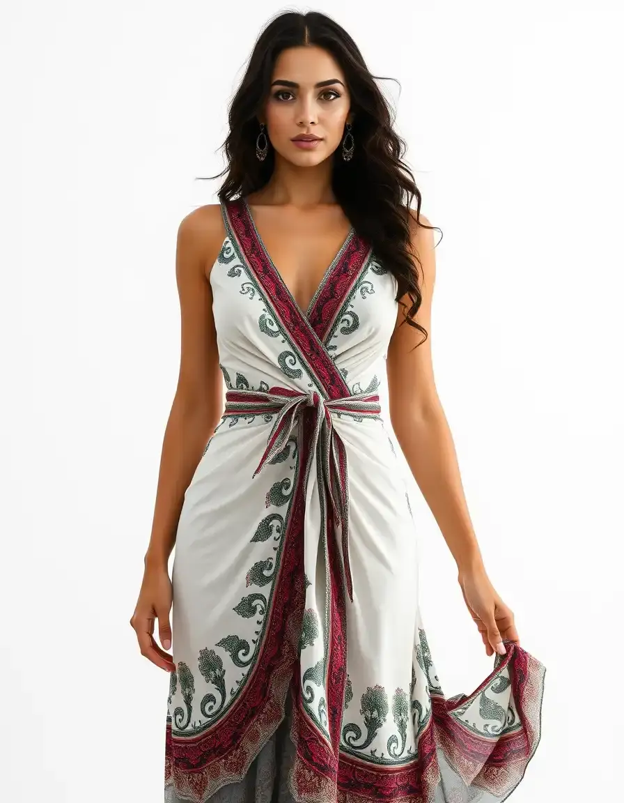Estilizan Madrina Wrap vestido cruzado elegante