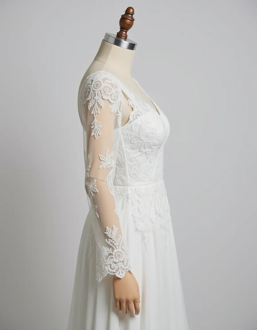 Vestido de novia De Novia Simple vista lateral maniquí