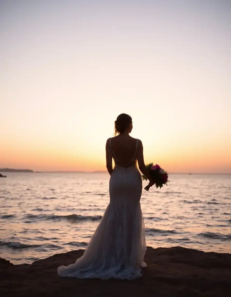 Vestido de novia De Novia Boho vista trasera