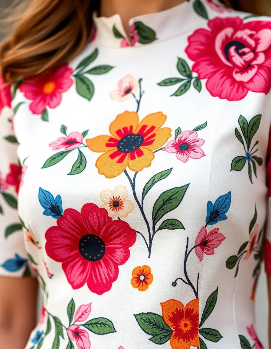 Vestido estampado floral invitada