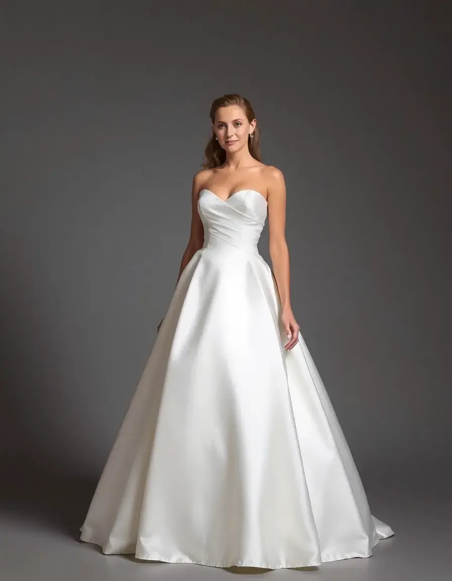 Madrina 60 satin vestido de satén clásico