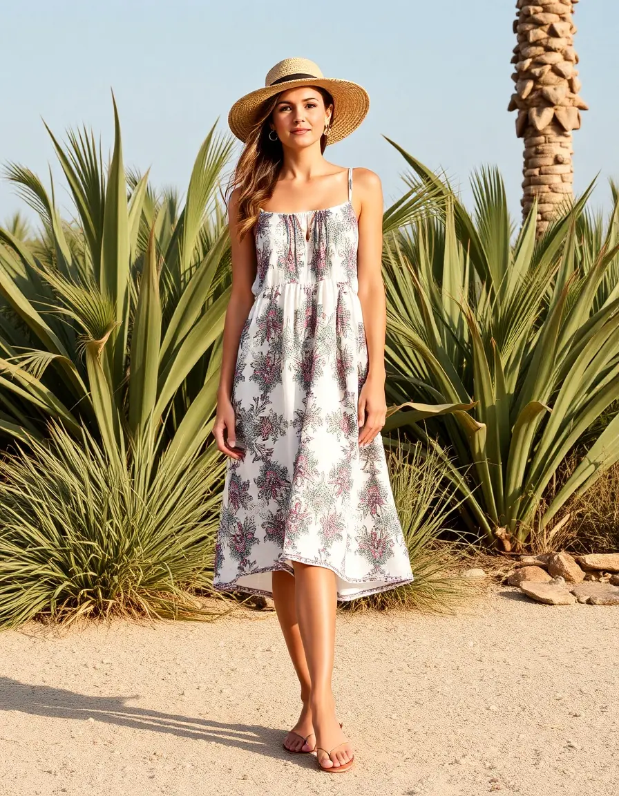 Verano shift dress breezy pose