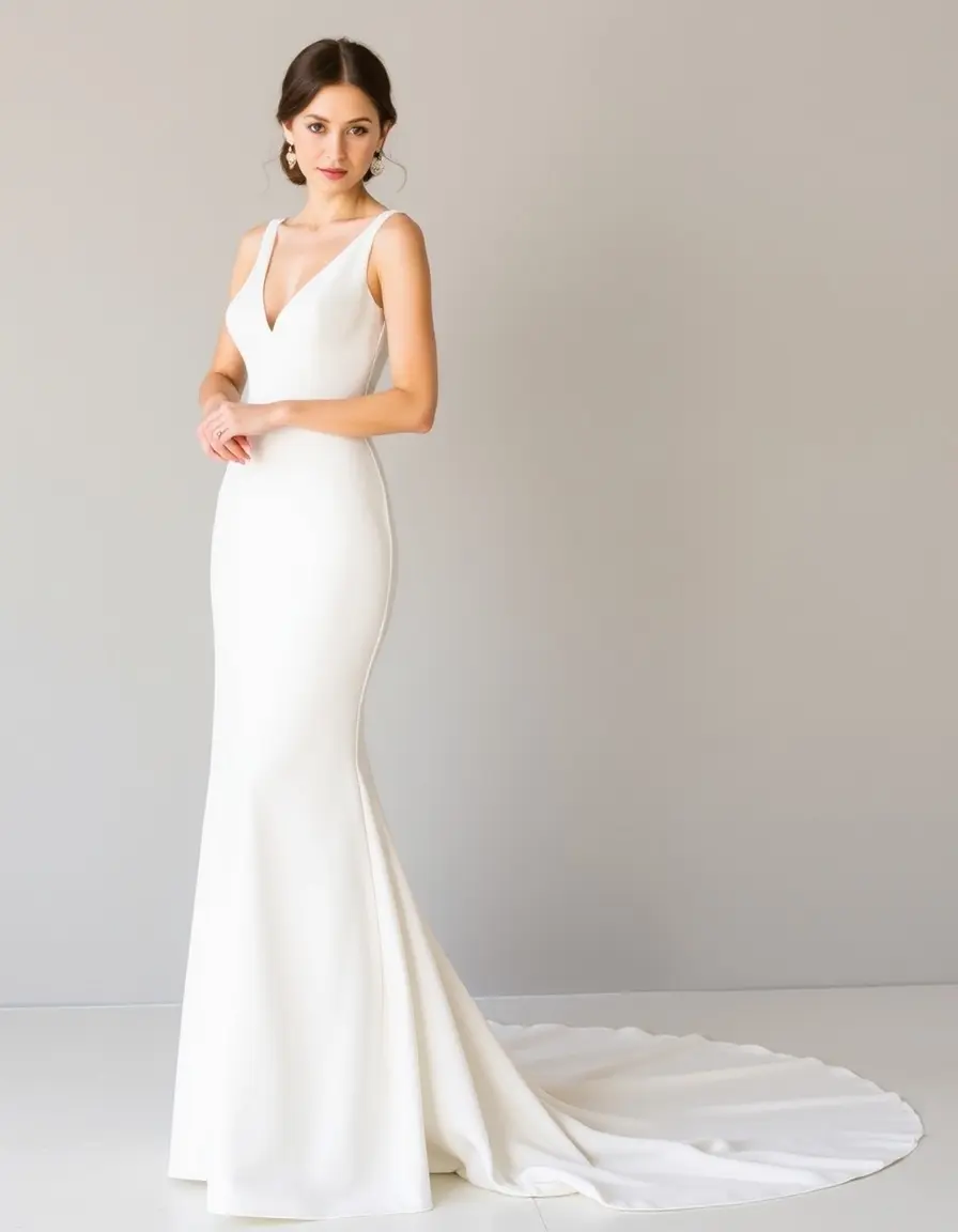 Vestido de novia minimalista elegante