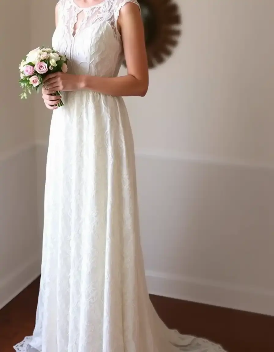 Vestido de novia inspirado en encaje vintage