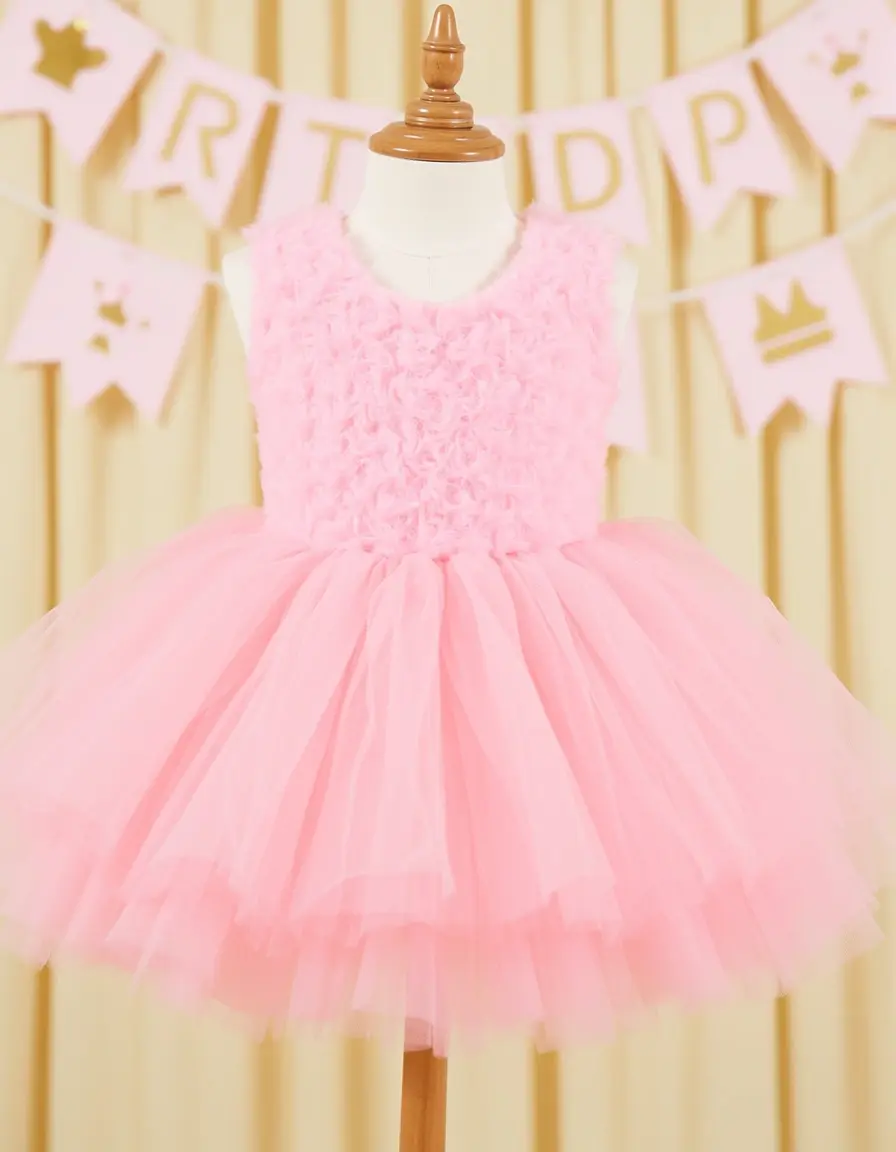Vestido niña tutu rosa pomposo