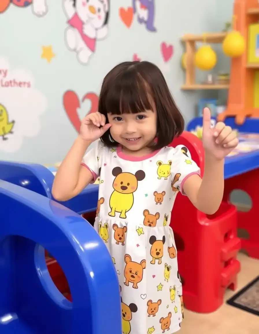 Vestido niña estampado dibujos animados