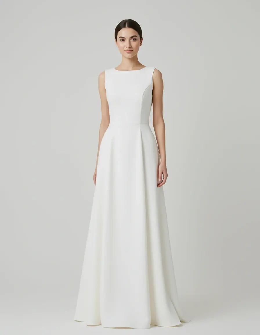 White Sheath Dress vestido novia civil