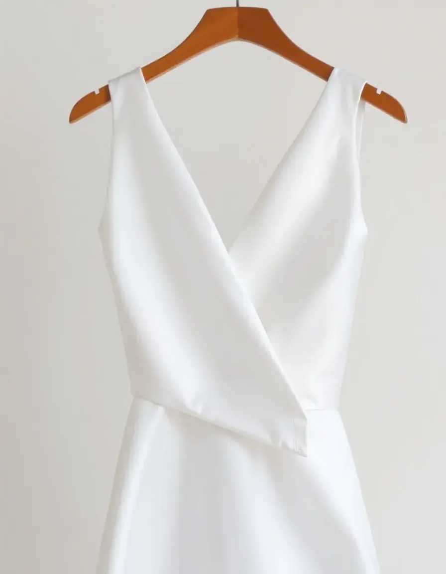 Satin Civil Dress de satén blanco
