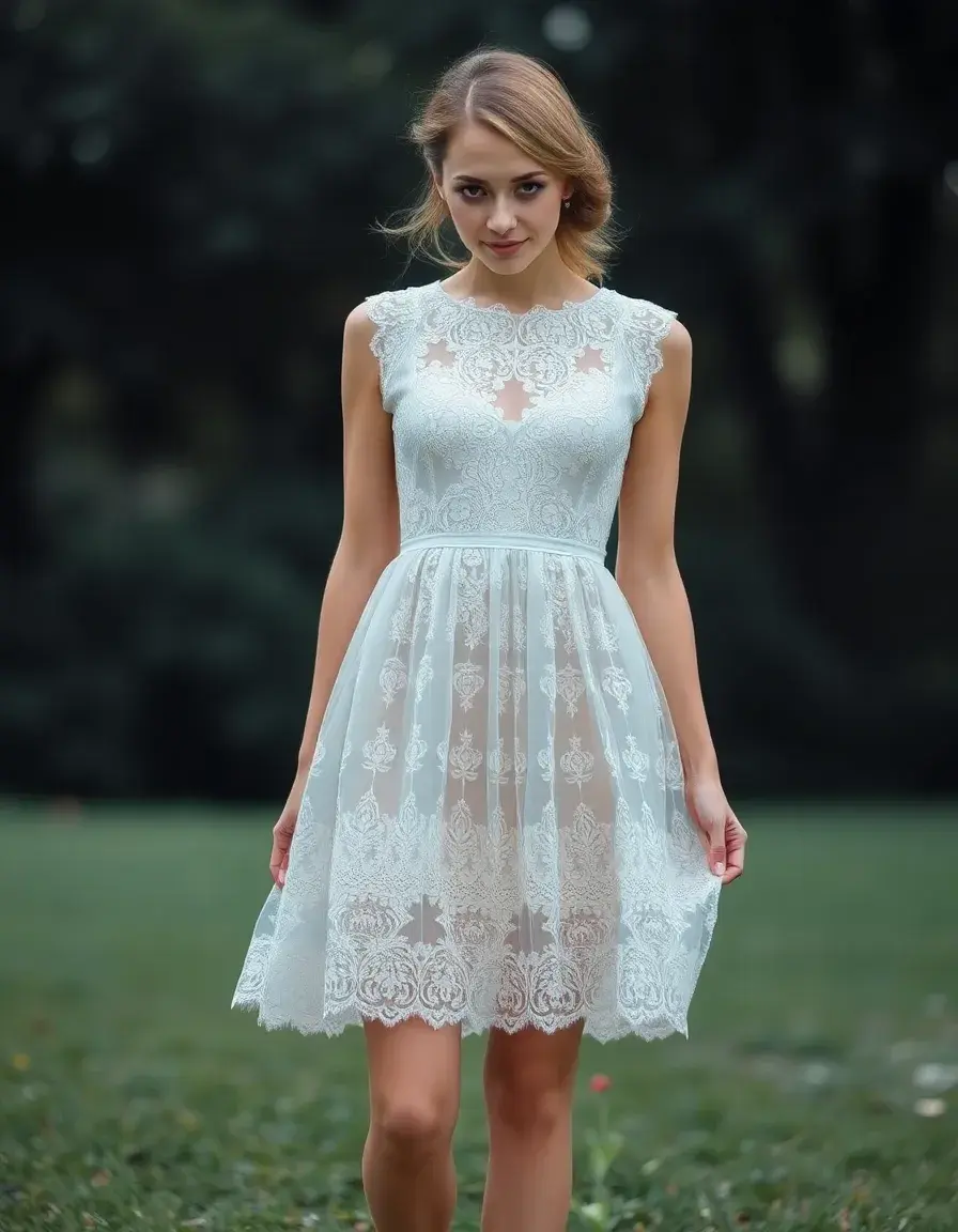 Lace Grad Dress encaje romántico