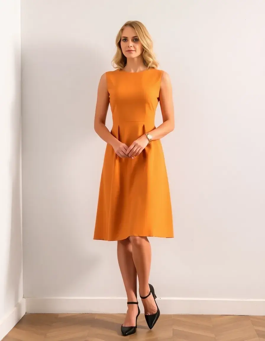 Vestido corte en A para madrina clásica