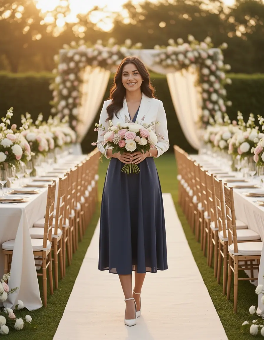 Vestido midi moderno tendencias 2025