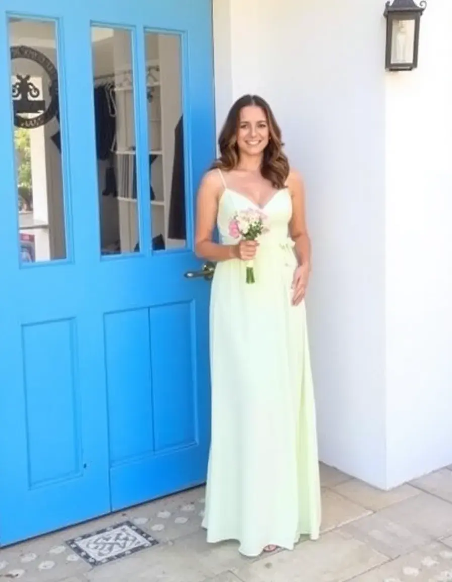 Vestido midi pastel para invitada