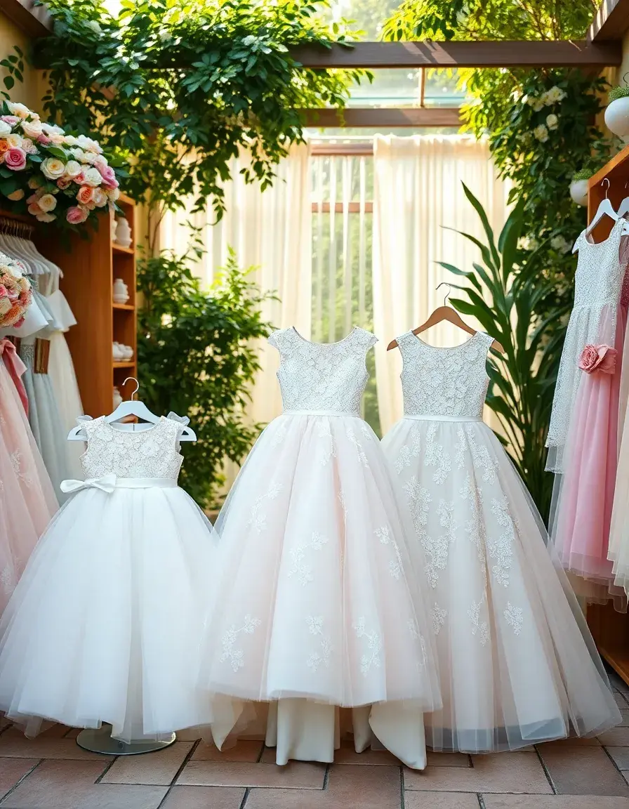 Colección de elegantes vestidos niñas para ceremonias en tonos pastel