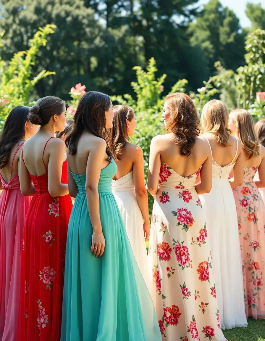 Mujeres con vestidos invitada boda verano en una celebración al aire libre bajo el sol